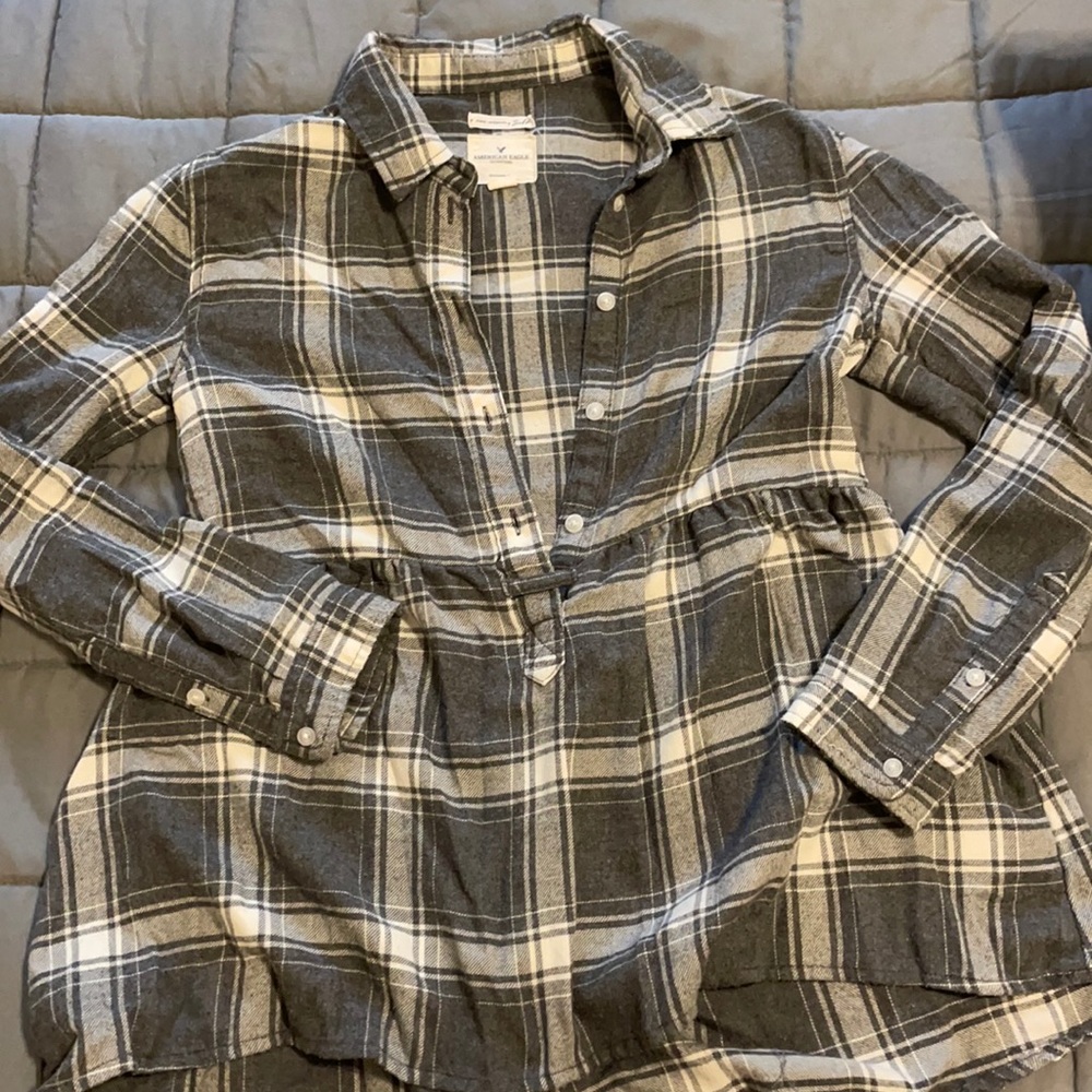 Peplum flannel